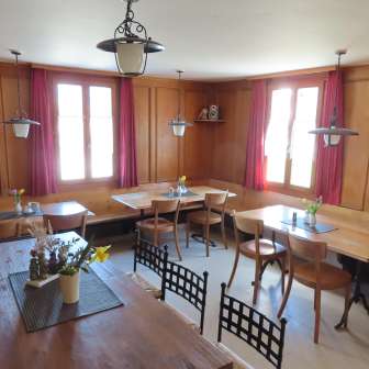 Der Saal vom Restaurant Bergmühle in Masein
