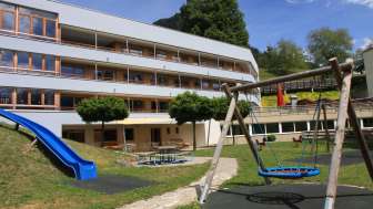 Das Restaurant Scalottas mit Spielplatz